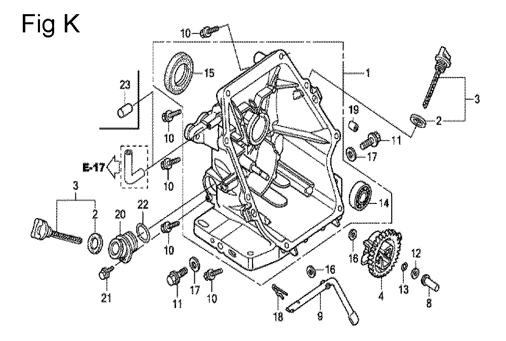Fig-11 Diagram and Parts List for GC160A Type QHL Honda Engine