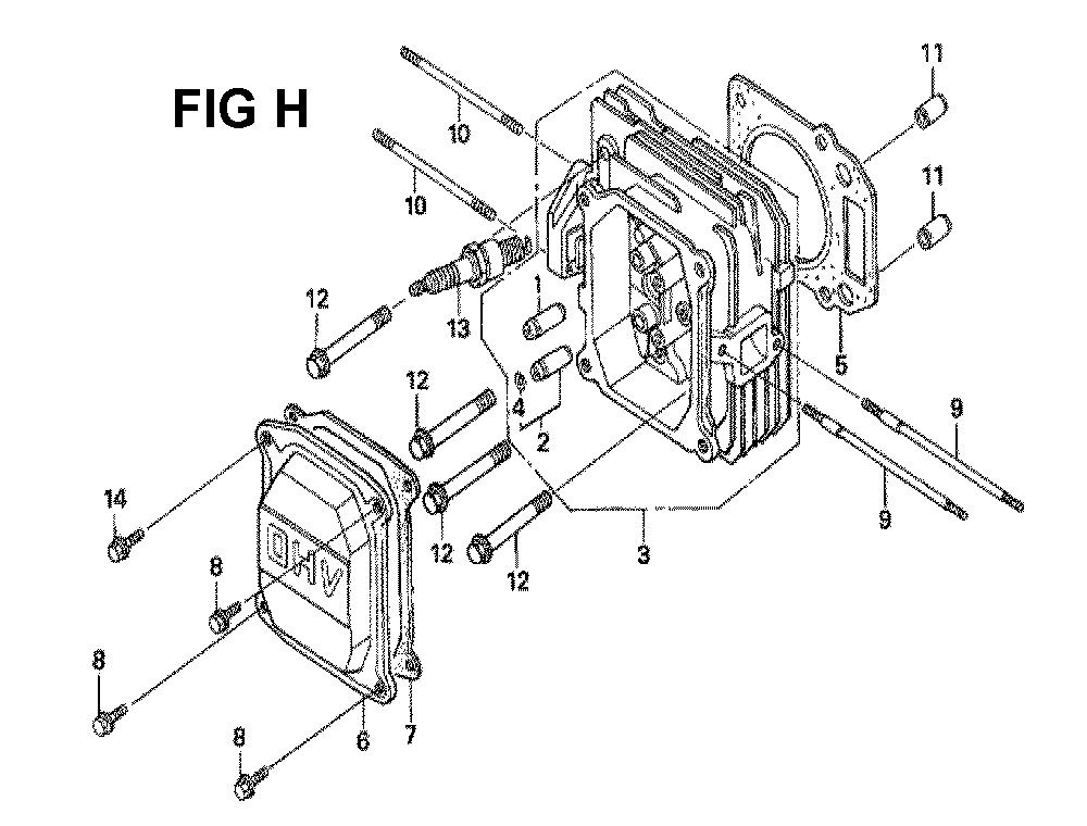 Fig-6 Diagram and Parts List for GXV160H2 Type A1SA Honda Engine