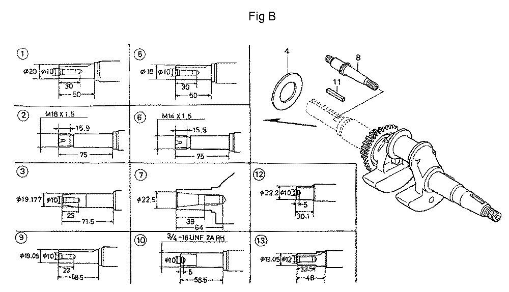 Fig-2 Diagram and Parts List for GC160A Type QEA2 Honda Engine