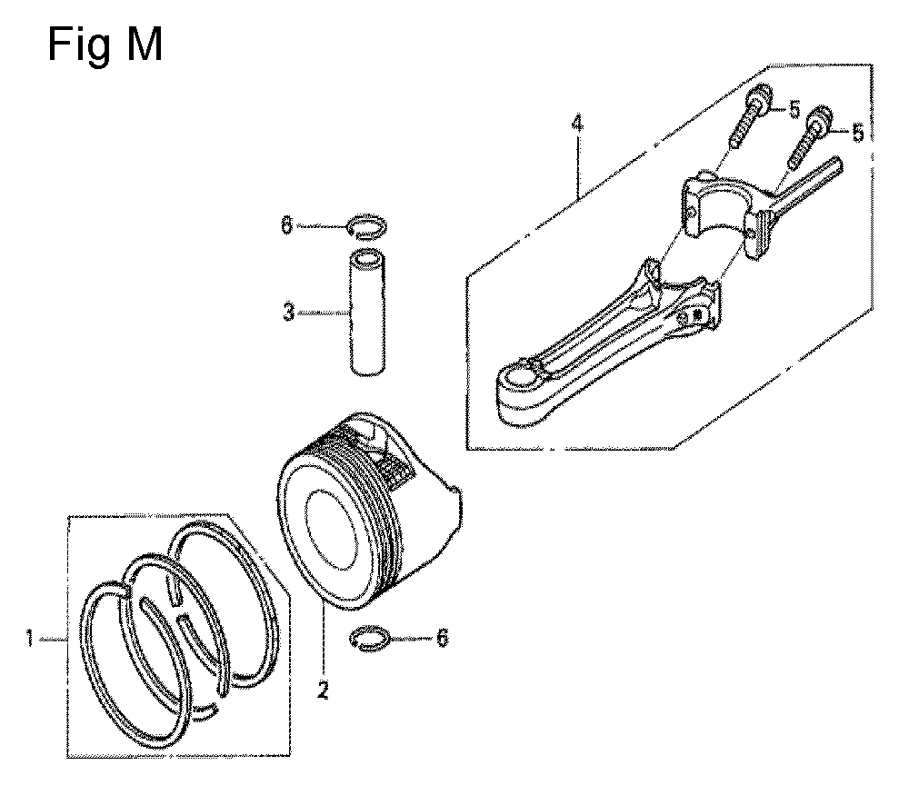 Fig-13 Diagram and Parts List for GCV190A Type S1A Honda Engine