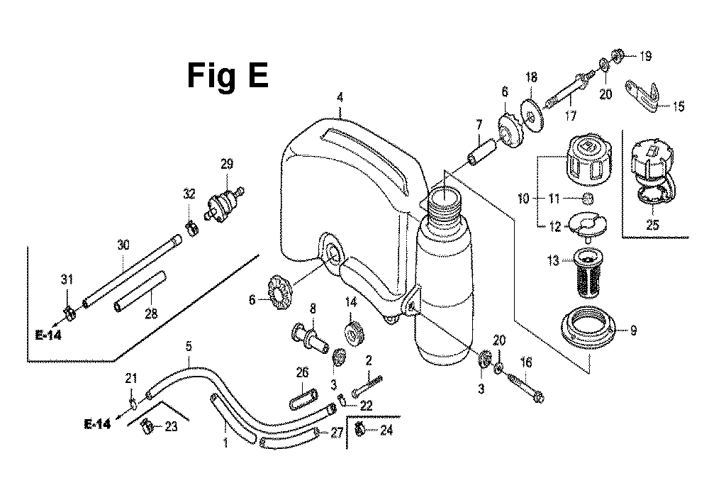 Fig-6 Diagram and Parts List for GXV160UH2 Type A1AS Honda Engine