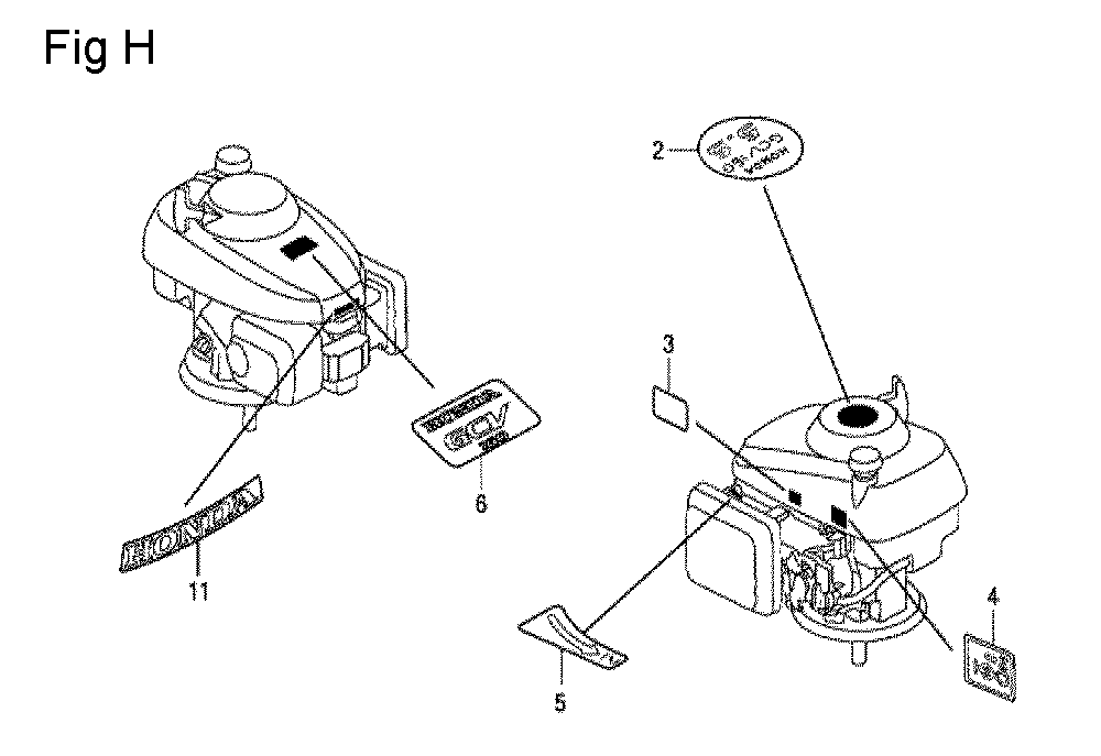Fig-8 Diagram and Parts List for GCV160LA Type S3H Honda Engine