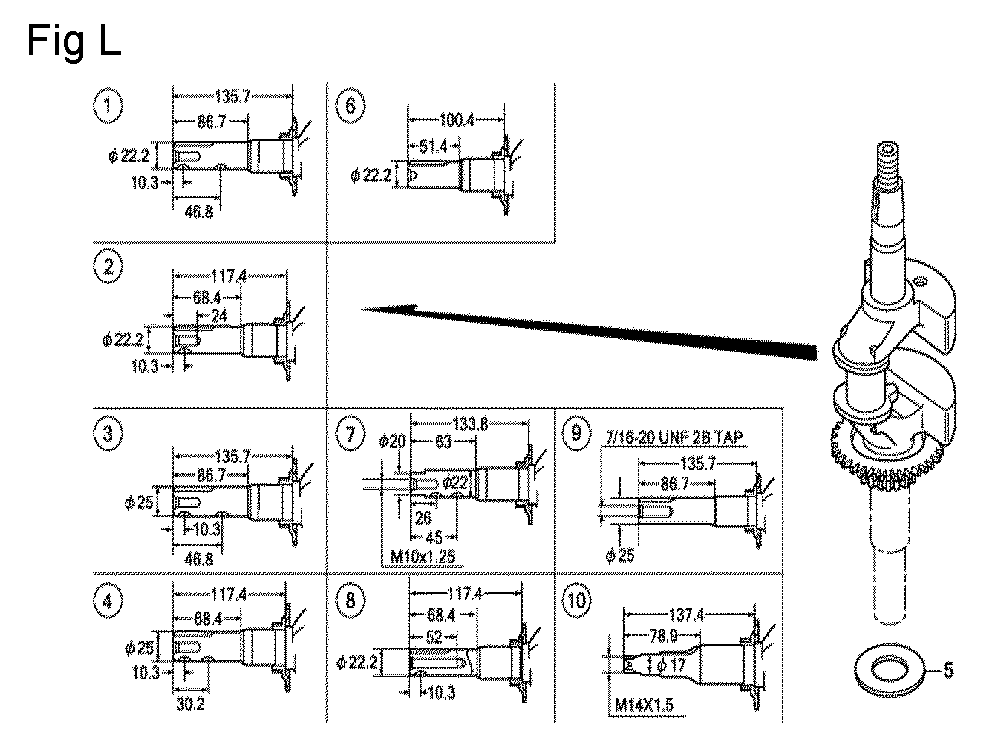 Fig-12 Diagram and Parts List for GCV160A Type E1A2 Honda Engine