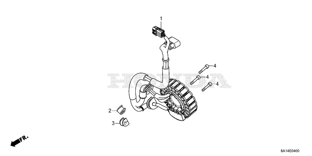 Stator Diagram and Parts List for GXE20S (Type S1)(GMACK-1000001-9999999) Honda Engine