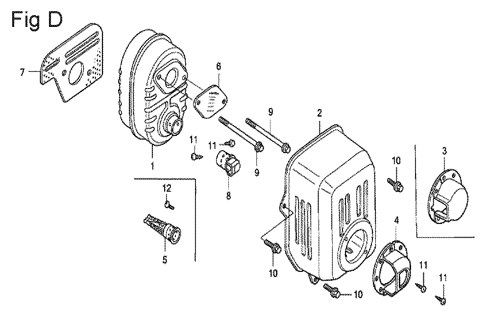 Fig-4 Diagram and Parts List for GX100U Type QAD Honda Engine