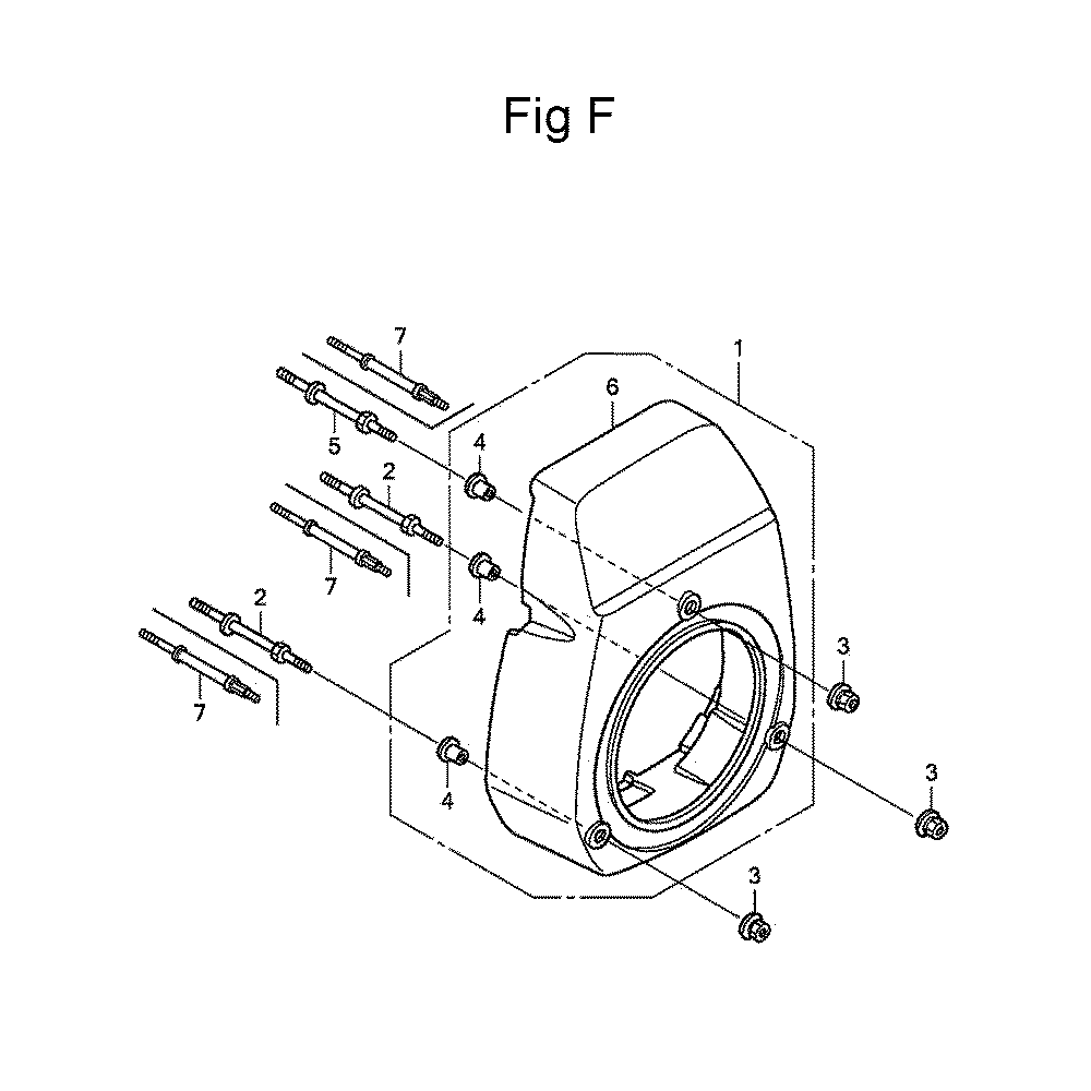 Fig-6 Diagram and Parts List for GC135 Type PHA Honda Engine