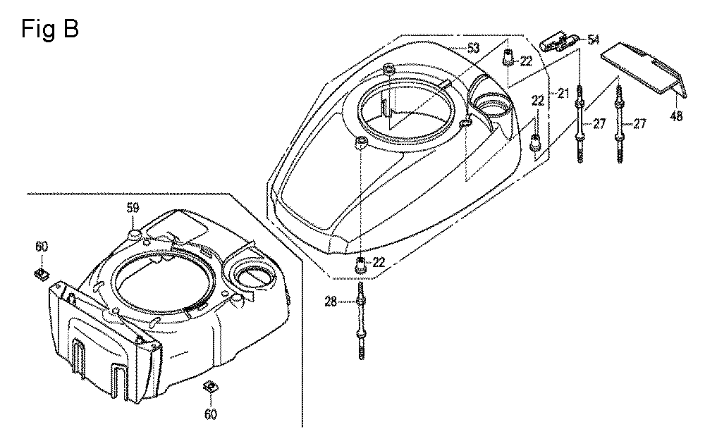 Fig-2 Diagram and Parts List for GCV160LA0 Type S1M Honda Engine