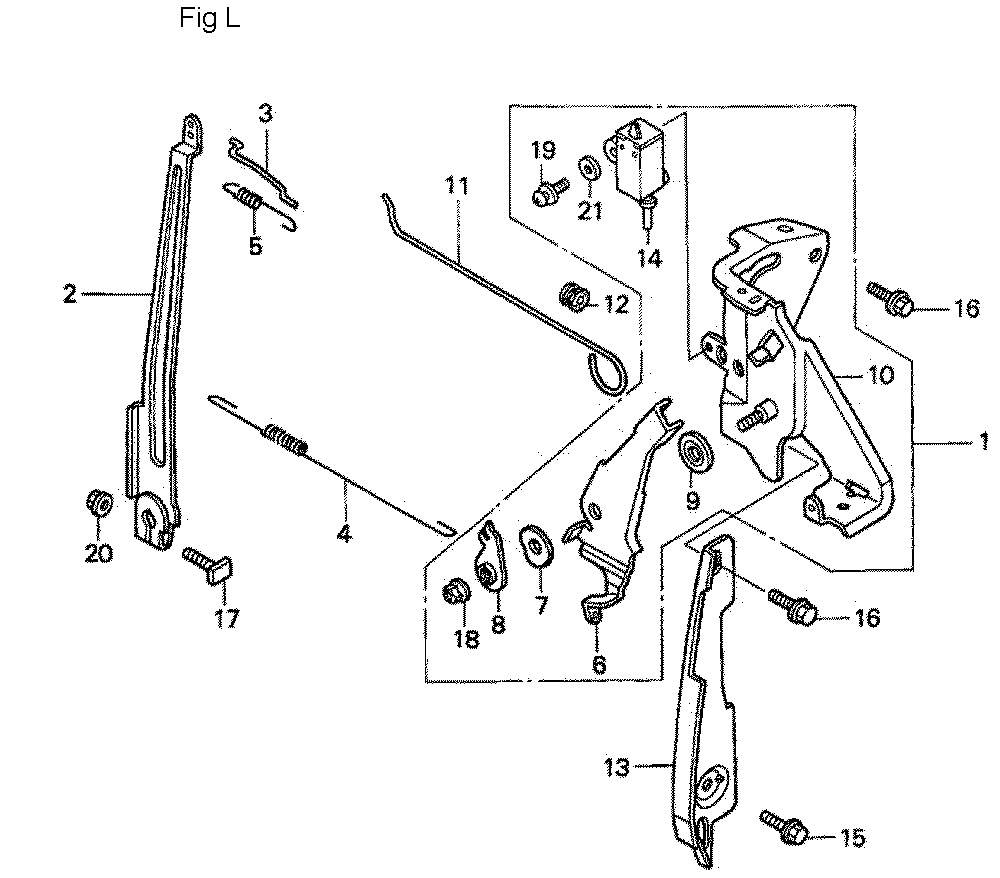 Fig-12 Diagram and Parts List for GC190A Type QHA Honda Engine