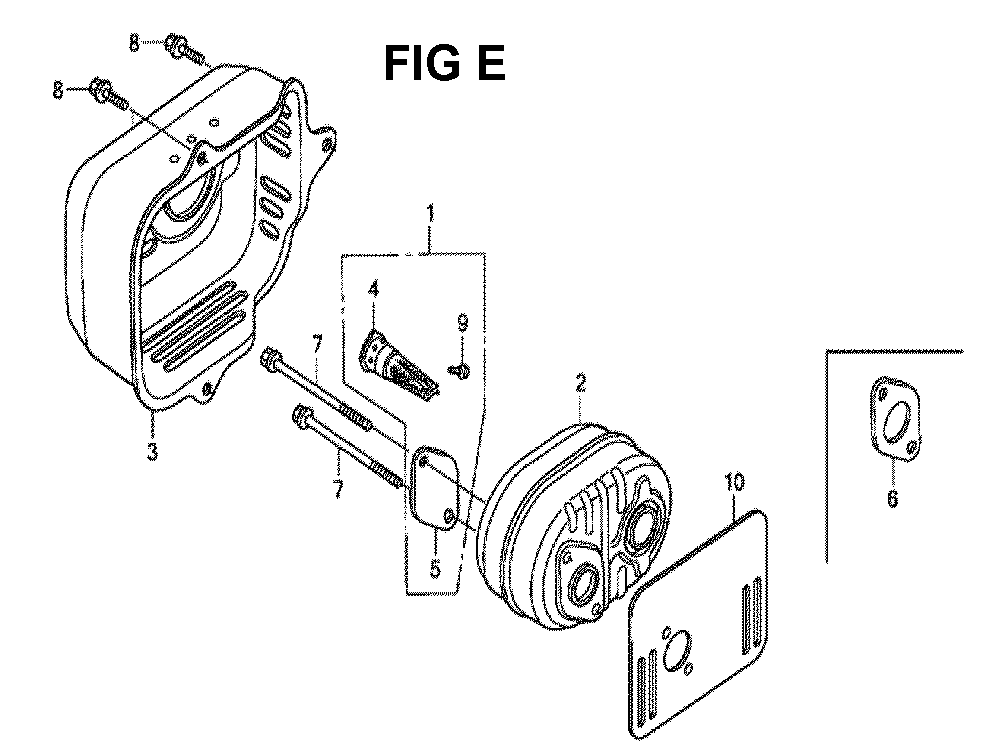 Fig-5 Diagram and Parts List for GCV190LA Type SBA Honda Engine