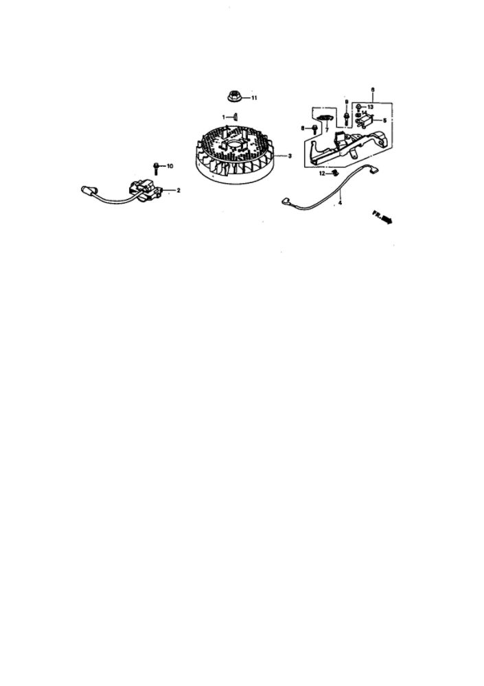 Flywheel Diagram and Parts List for GCV-160-A1  Honda Engine
