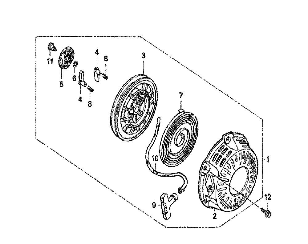 Fig-0 Diagram and Parts List for GX160K1 Type VSW3 Honda Engine