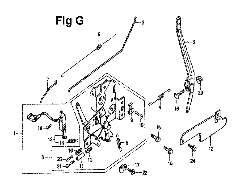 Fig-6 Diagram and Parts List for GXV140 Type A2Y Honda Engine