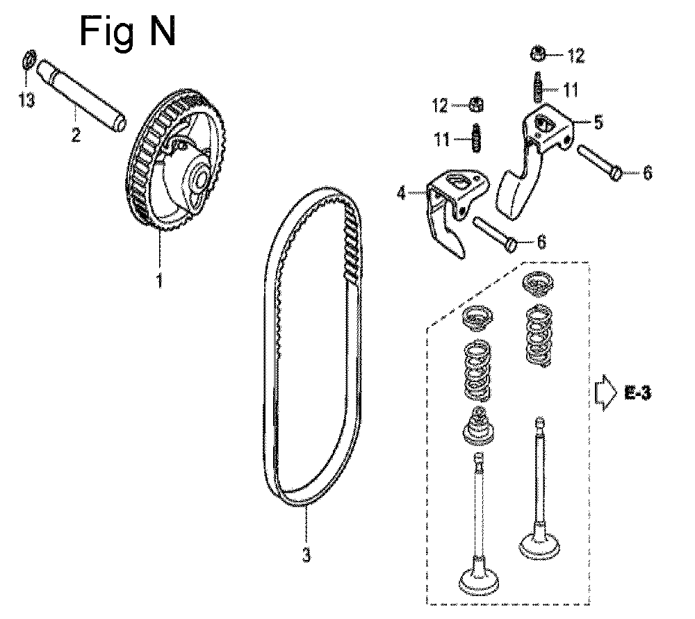 Fig-14 Diagram and Parts List for GC160 Type PXC Honda Engine