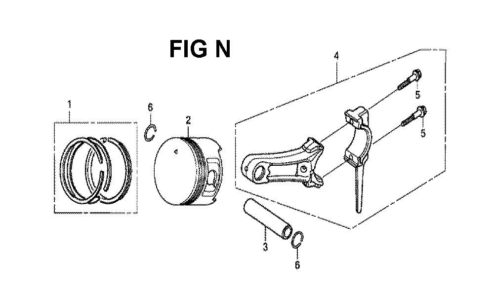 Fig-3 Diagram and Parts List for GX160H1 Type QXBRA Honda Engine