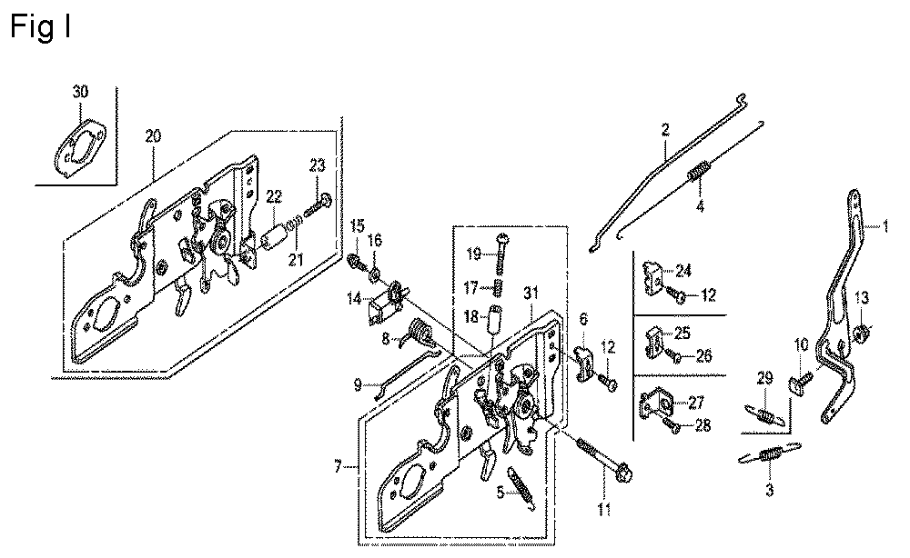 Fig-9 Diagram and Parts List for GCV160LE Type A7H1A Honda Engine
