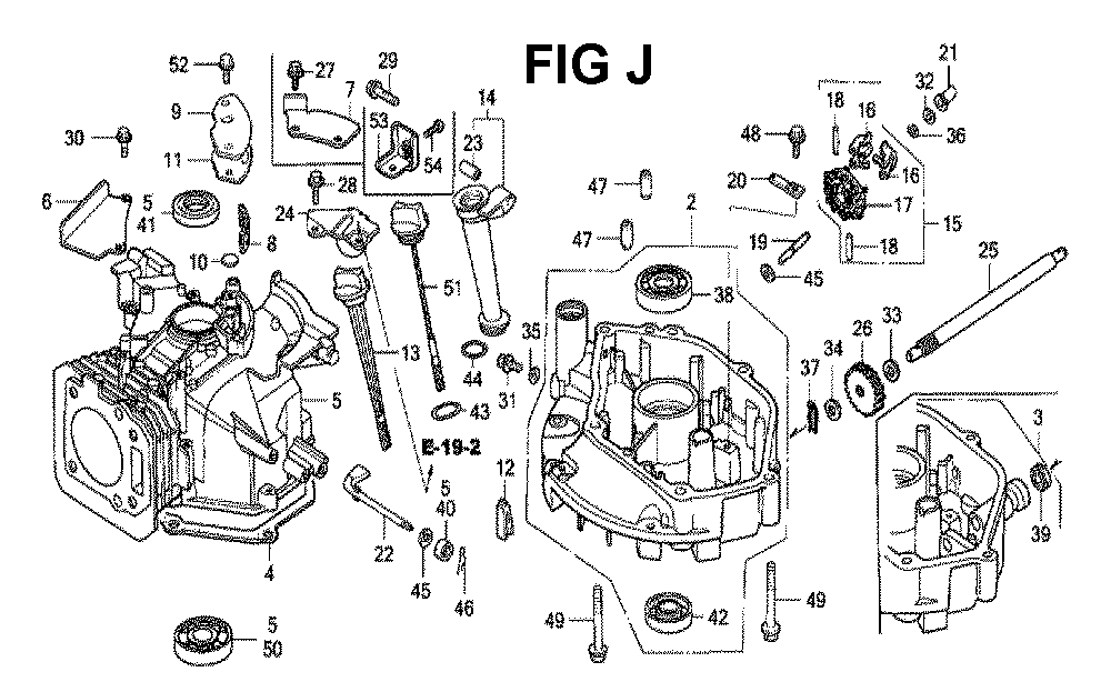 Fig-1 Diagram and Parts List for GXV160K1 Type N1C Honda Engine