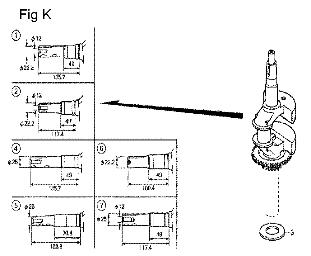 Fig-11 Diagram and Parts List for GCV190A Type N1A Honda Engine