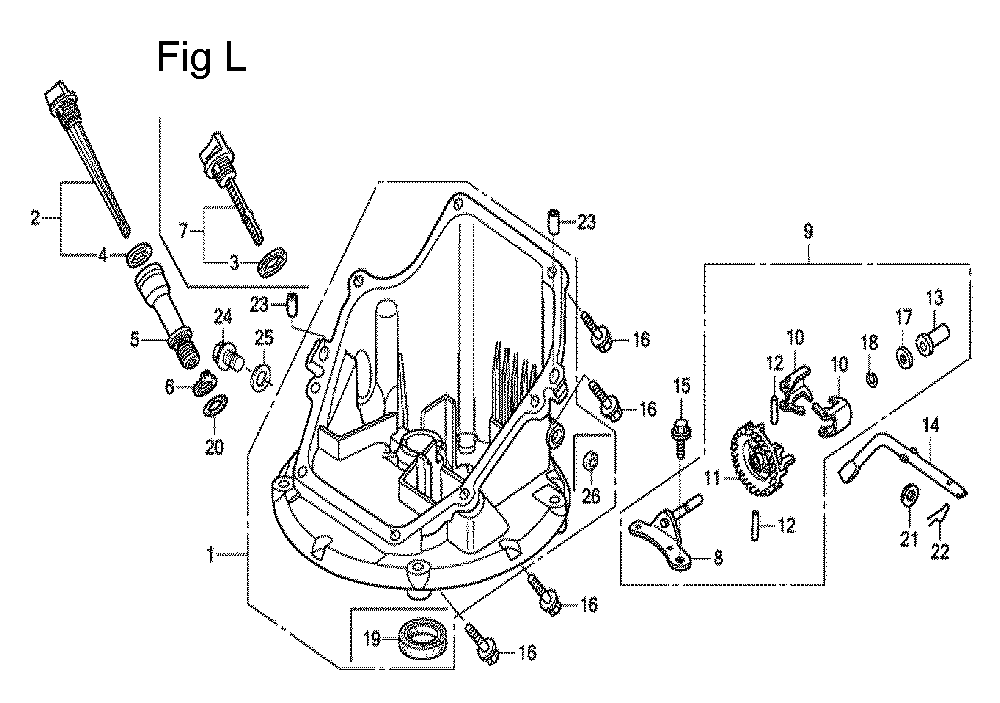 Fig-12 Diagram and Parts List for GCV160A Type R3A Honda Engine