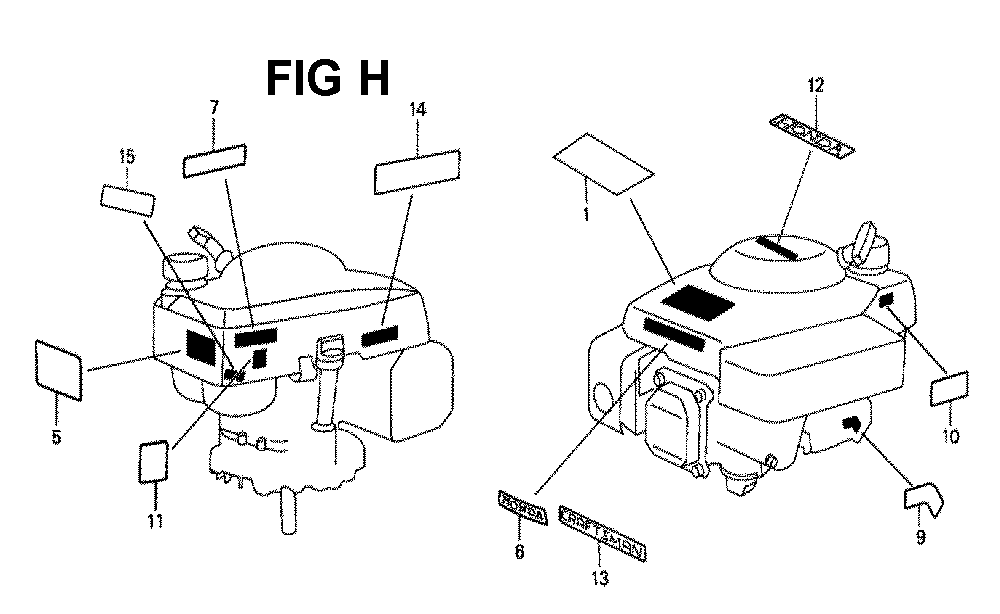 Fig-8 Diagram and Parts List for GXV140 Type N21 Honda Engine