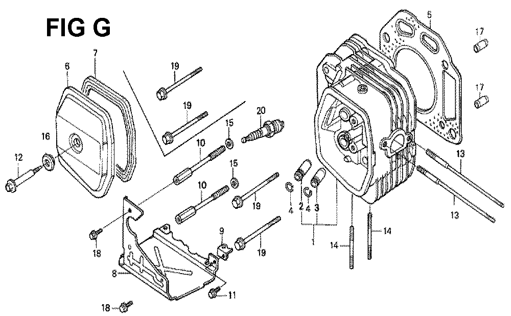 Fig-4 Diagram and Parts List for GXV340 Type DN2 Honda Engine