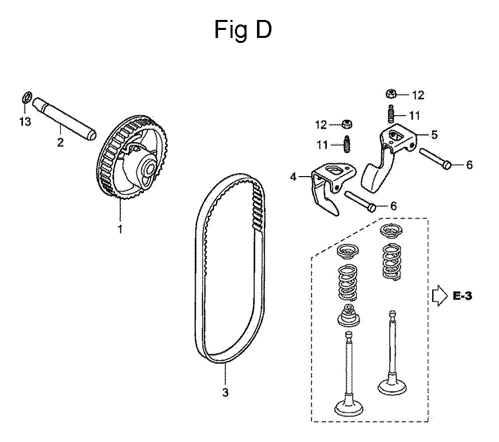 Fig-4 Diagram and Parts List for GC135 Type WKT2 Honda Engine