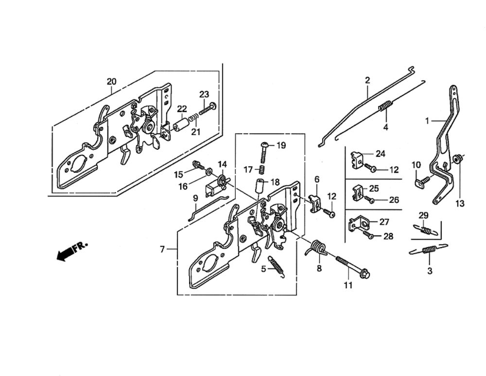 Control Diagram and Parts List for GCV160-LAOS3B  Honda Engine