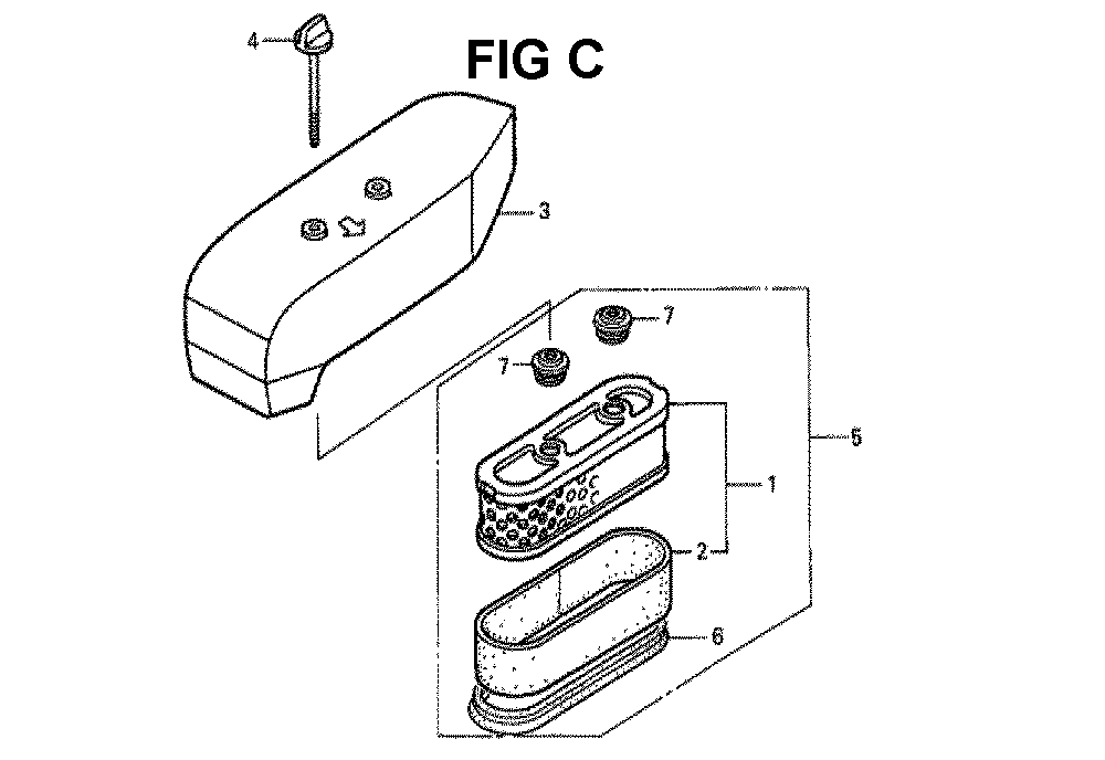 Fig-6 Diagram and Parts List for GXV160K1 Type N1E5 Honda Engine