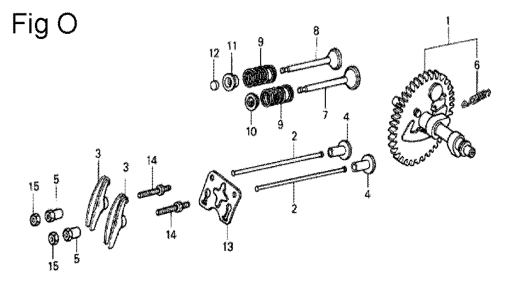 Fig-12 Diagram and Parts List for GX140 Type VET Honda Engine