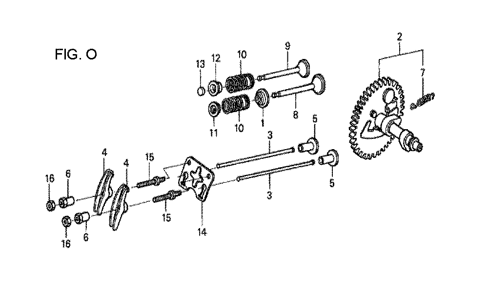 Fig-15 Diagram and Parts List for GX120T1 Type SD16 Honda Engine