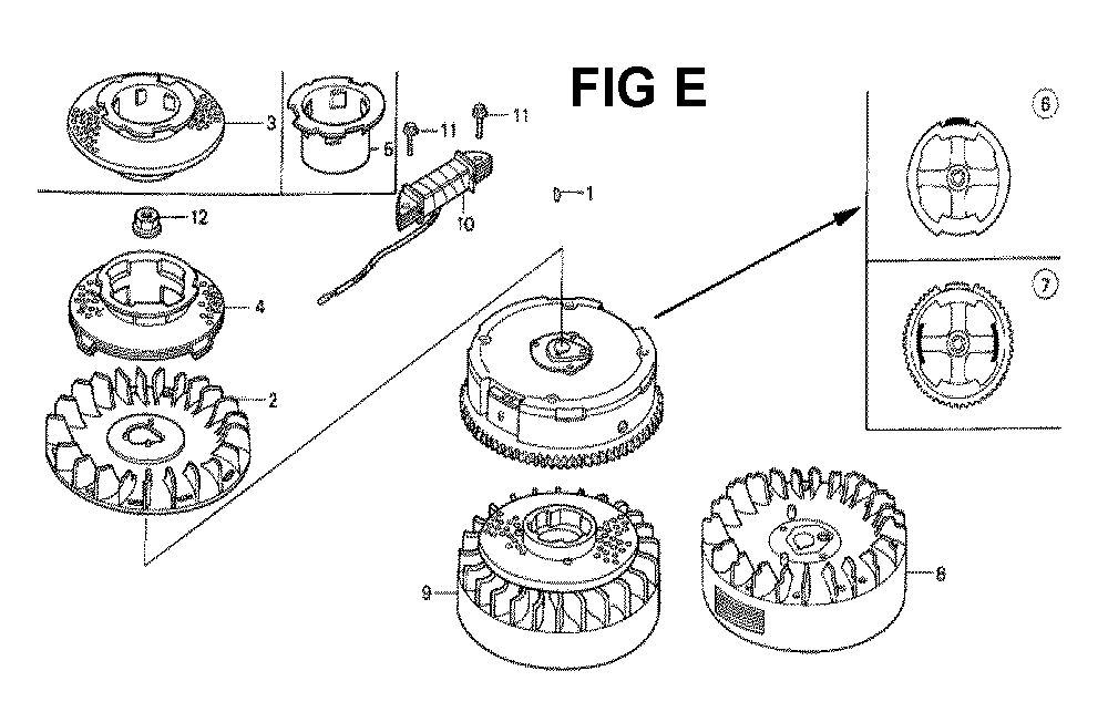 Fig-1 Diagram and Parts List for GXV160K1 Type N126 Honda Engine