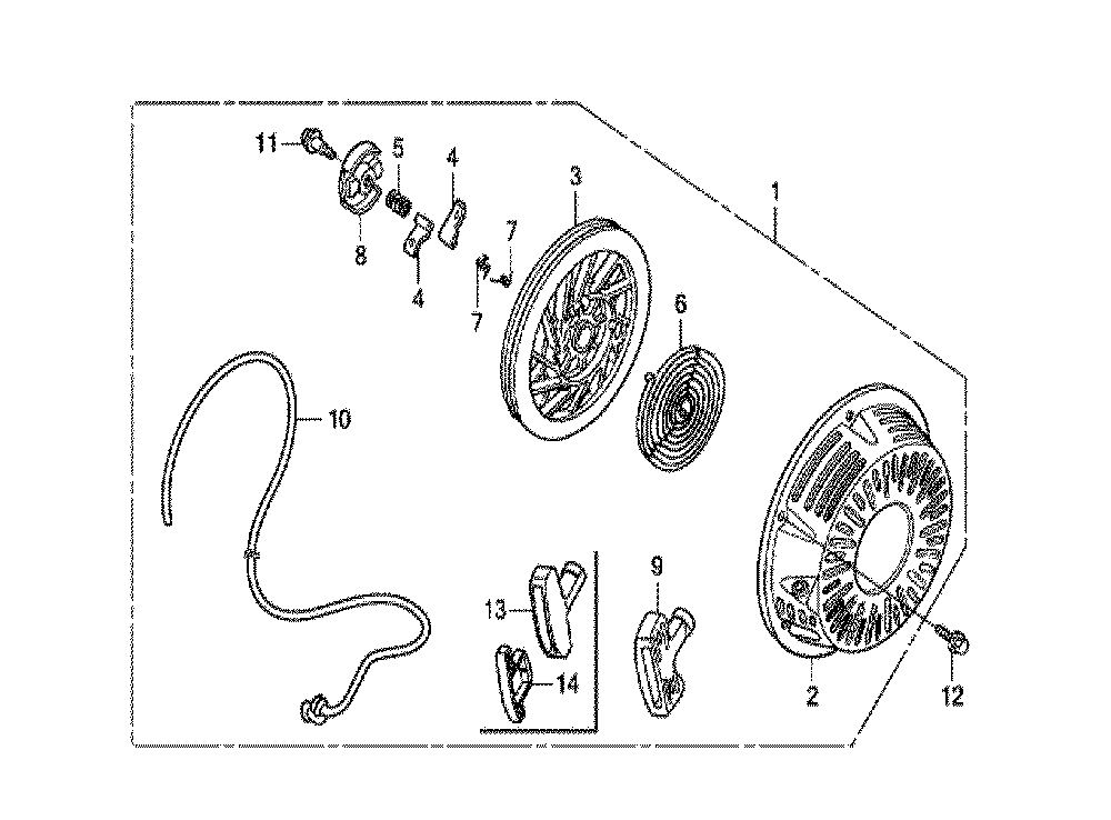 Fig-0 Diagram and Parts List for GX240R1 Type EDS2 Honda Engine