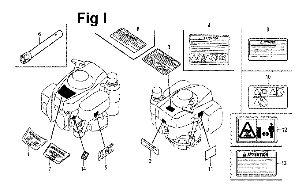 Fig-11 Diagram and Parts List for GXV160UH2 Type N4 Honda Engine