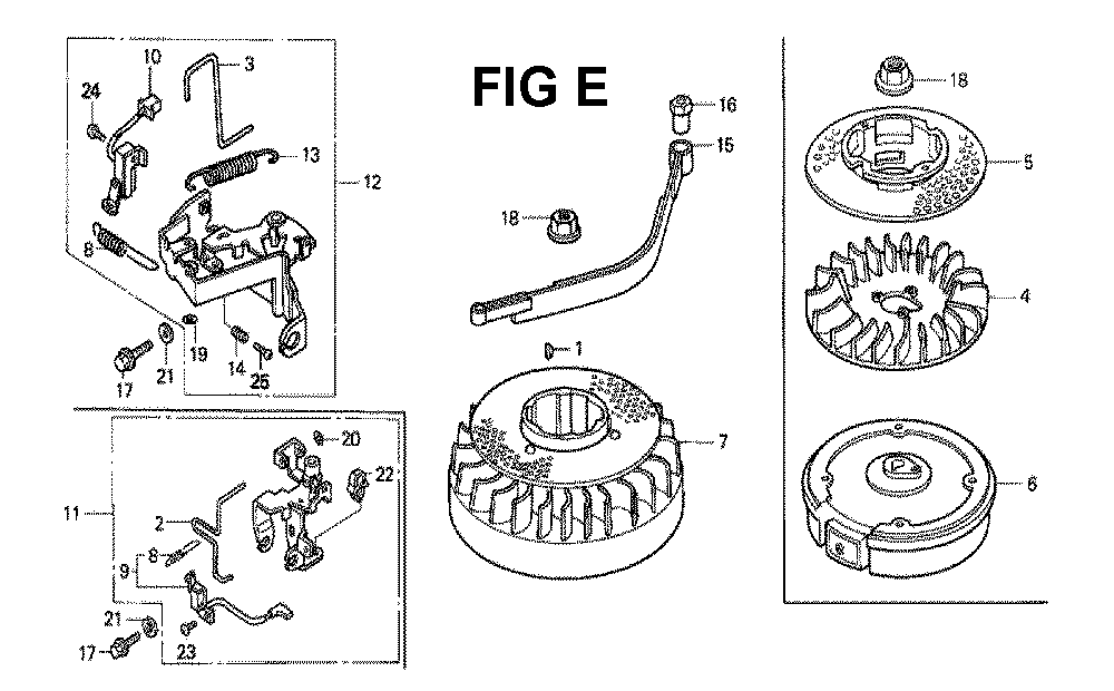 Fig-9 Diagram and Parts List for GXV140 Type A1K6 Honda Engine