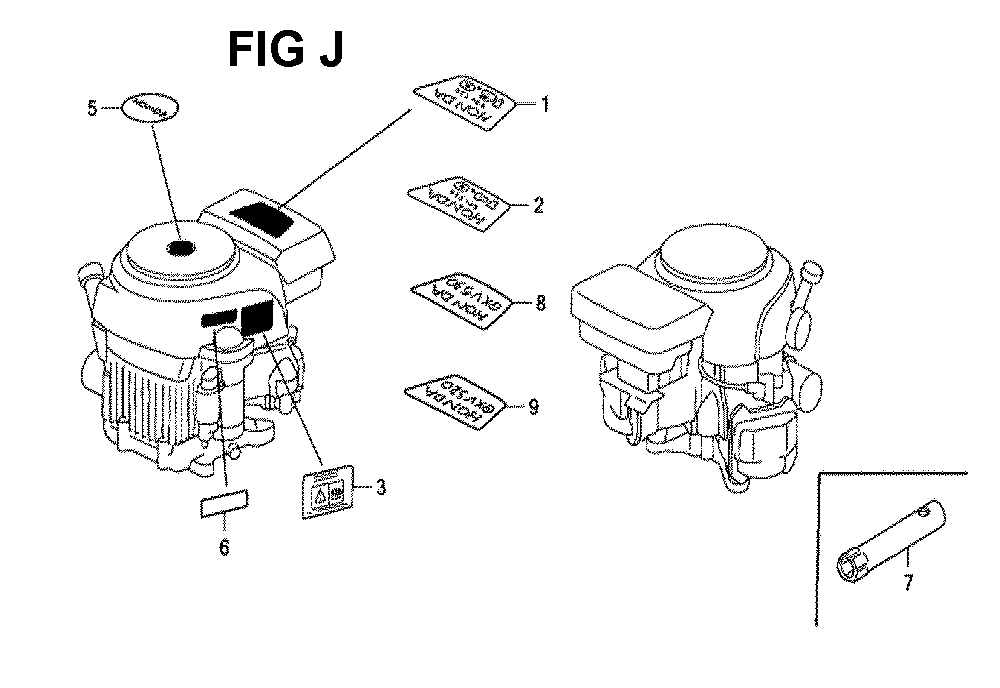 Fig-14 Diagram and Parts List for GXV530 Type QXU4 Honda Engine