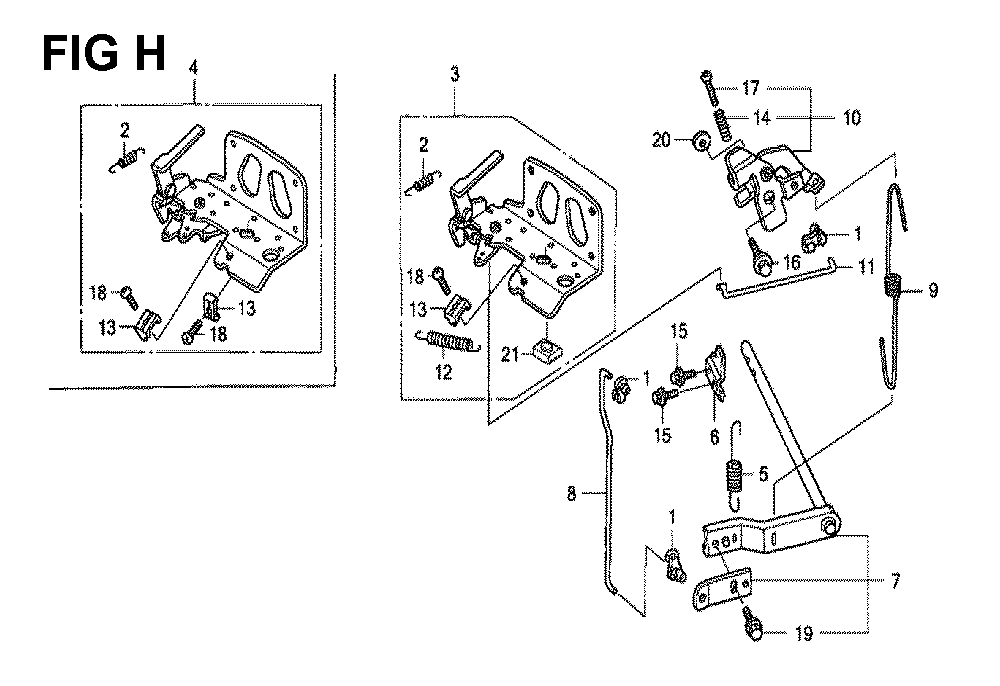 Fig-1 Diagram and Parts List for GXV530 Type QXU4 Honda Engine