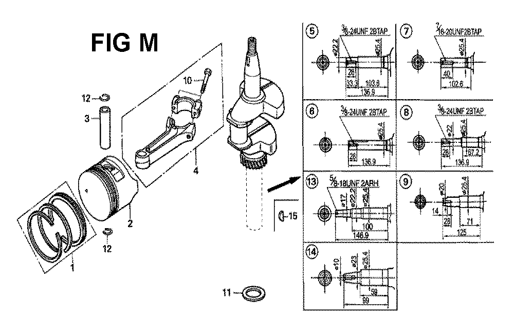Fig-13 Diagram and Parts List for GXV160H2 Type N6 Honda Engine