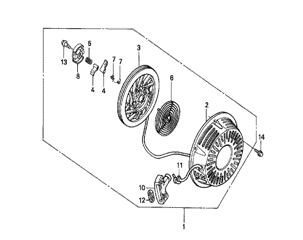 Fig-0 Diagram and Parts List for GX270 Type VKB2 Honda Engine