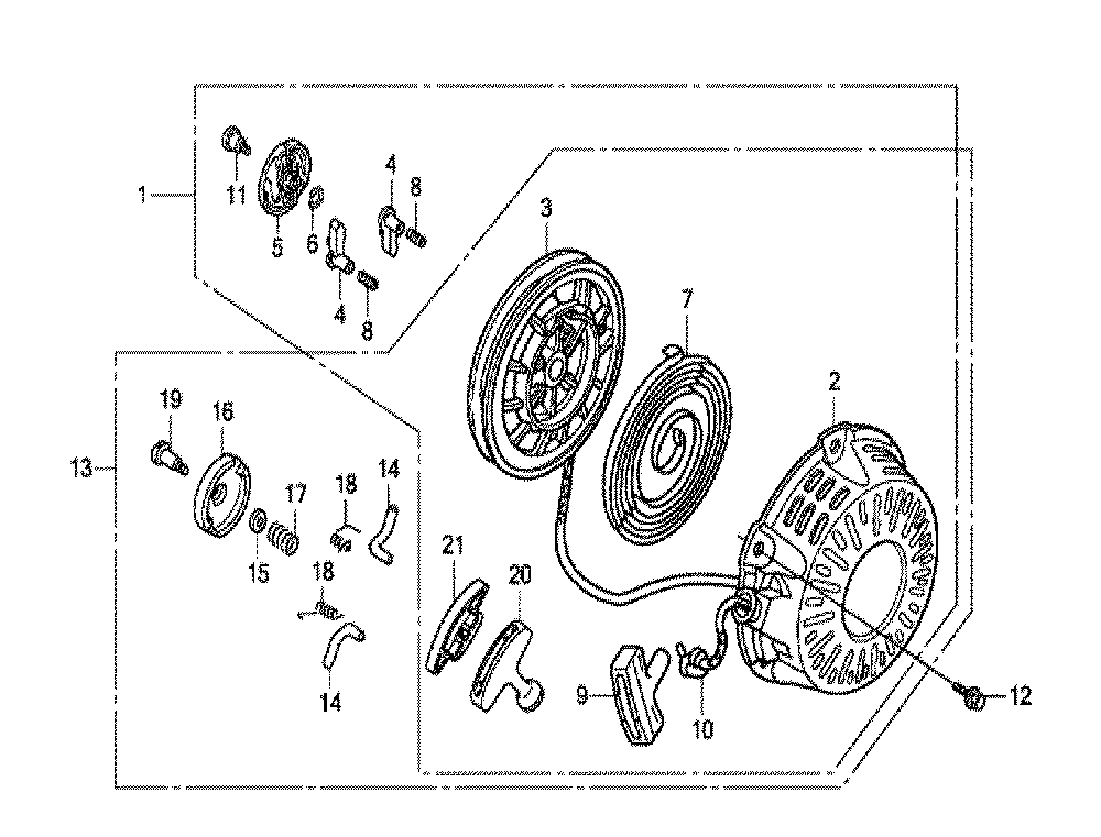 Fig-0 Diagram and Parts List for GX120T1 Type QX4 Honda Engine