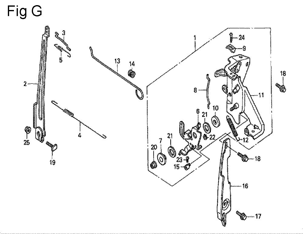 Fig-7 Diagram and Parts List for GC135 Type SHE6 Honda Engine