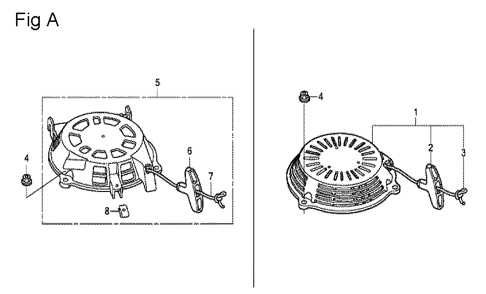 Fig-1 Diagram and Parts List for GCV190LA Type N5AP Honda Engine