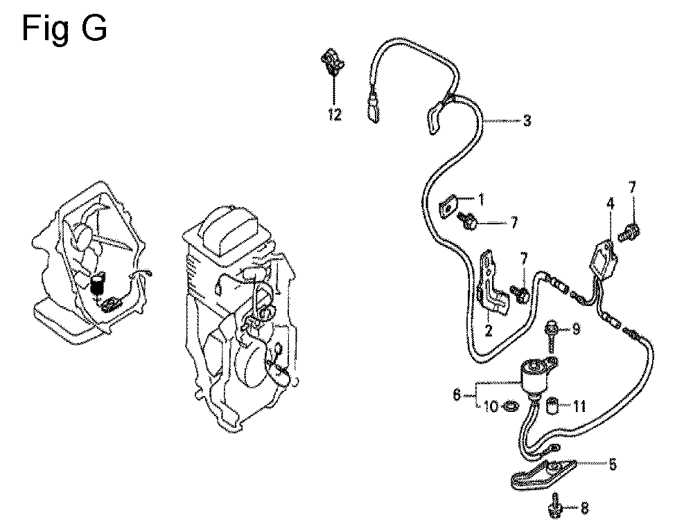Fig-7 Diagram and Parts List for GC160 Type VXC Honda Engine