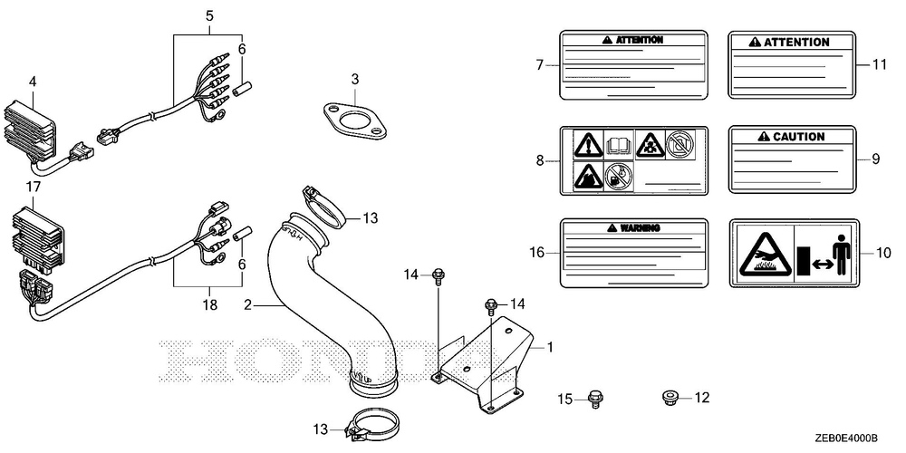 Other Parts Diagram and Parts List for GXV800IRH (Type QYX4)(GJALH-1000001-9999999) Honda Engine