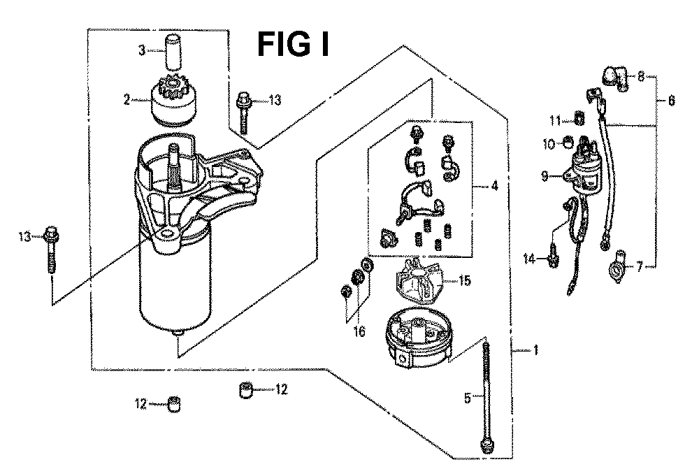 Fig-7 Diagram and Parts List for GXV340K2 Type DNE6 Honda Engine