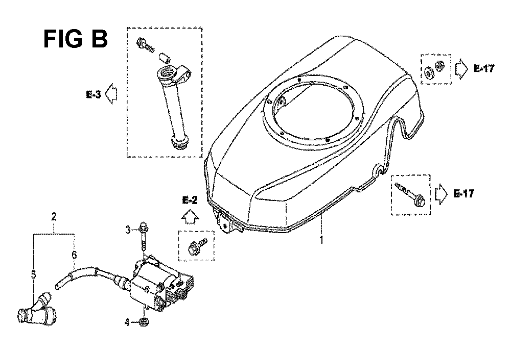 Fig-4 Diagram and Parts List for GXV160H2 Type N5M Honda Engine