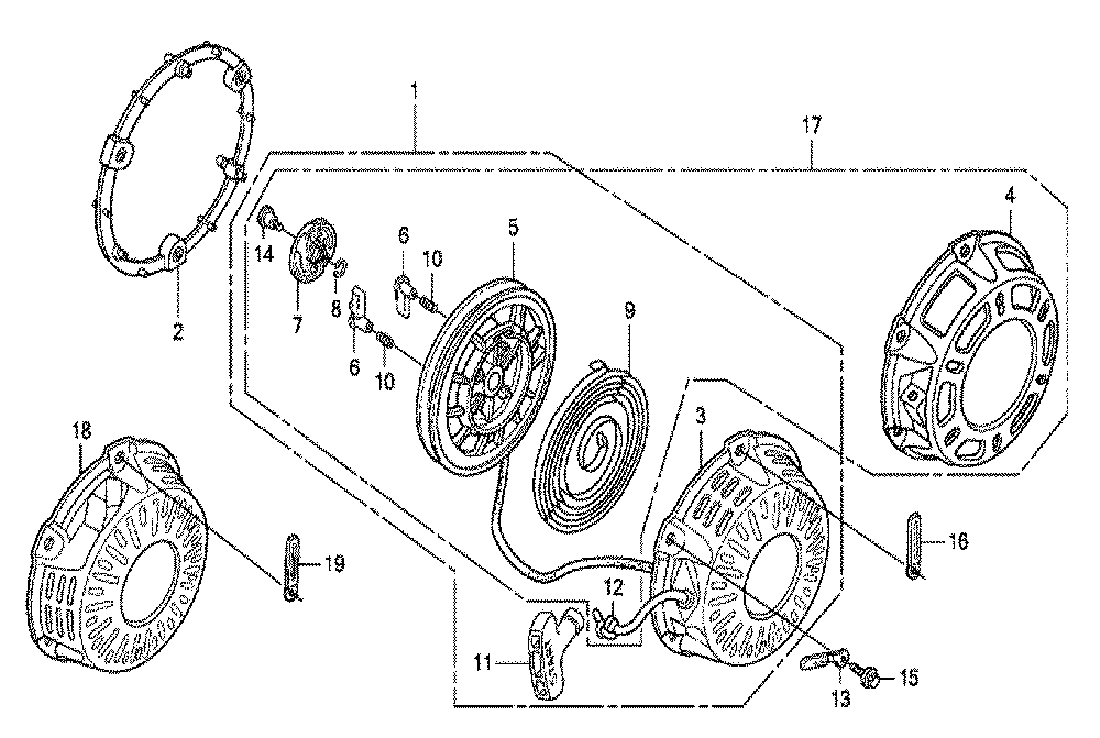 Fig-0 Diagram and Parts List for GX200 RX2-Seri-19-8999999 Honda Engine