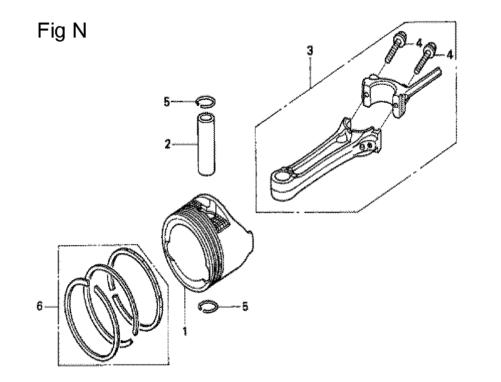 Fig-14 Diagram and Parts List for GCV160LA0 Type N7A1 Honda Engine