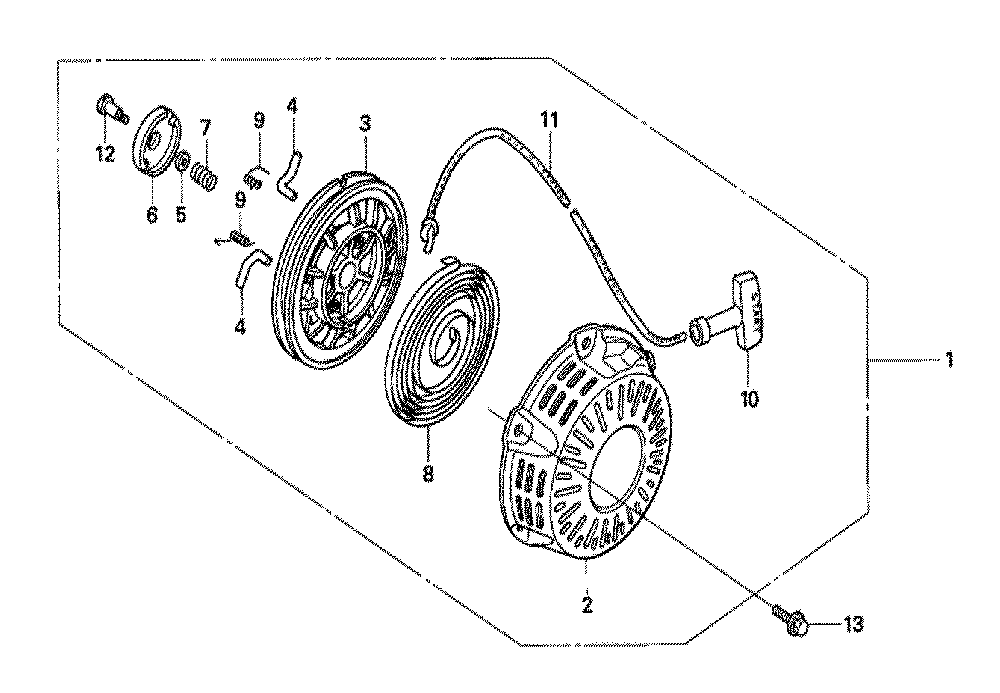 Fig-0 Diagram and Parts List for GX120U1 Type VPR4 Honda Engine