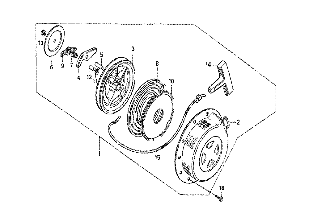 Fig-0 Diagram and Parts List for GX160K1 Type VSB1 Honda Engine