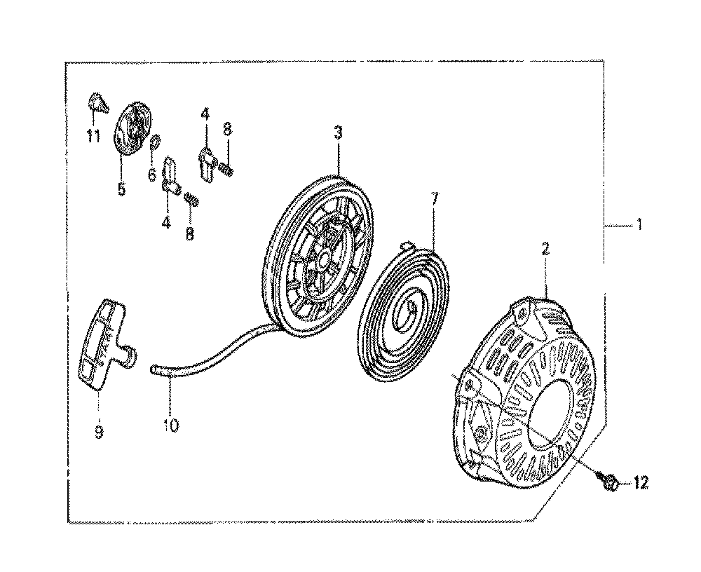 Fig-0 Diagram and Parts List for GX120K1 (WKT2)(43-9099999) Honda Engine