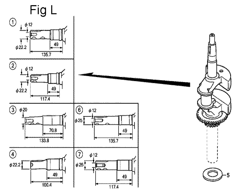 Fig-12 Diagram and Parts List for GSV190A Type S3A Honda Engine